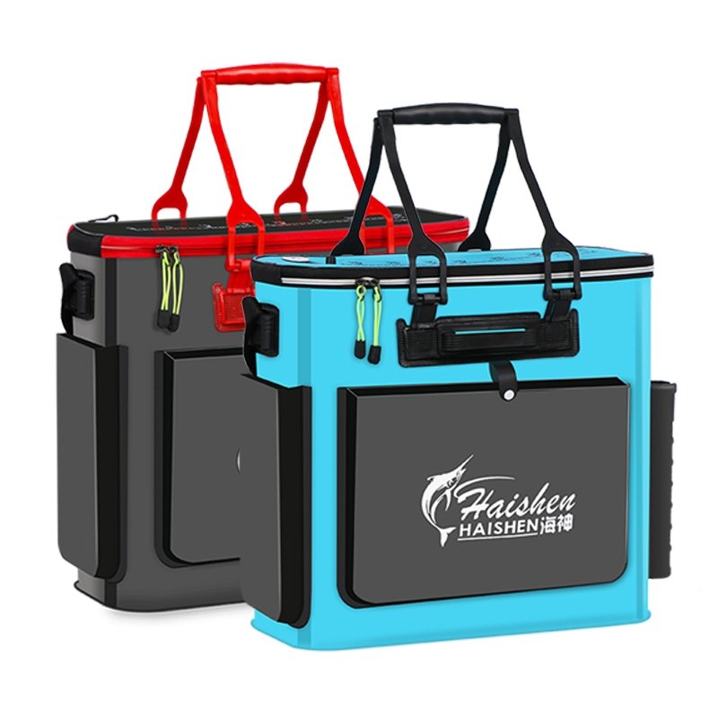 Folding gear packs for a fish tank with a single multipurpose fish drum with a thick drum